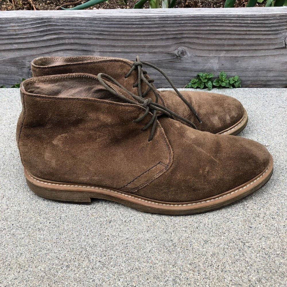 14TH & UNION Chukka Boots Shoes Mens 13 M Leather Suede Lace Up Brown Casual‌